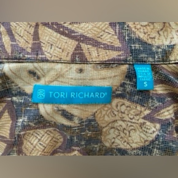 TORI RICHARD Aloha Hawaiian Tropical Collared Shirt Men S Small - Picture 4 of 6